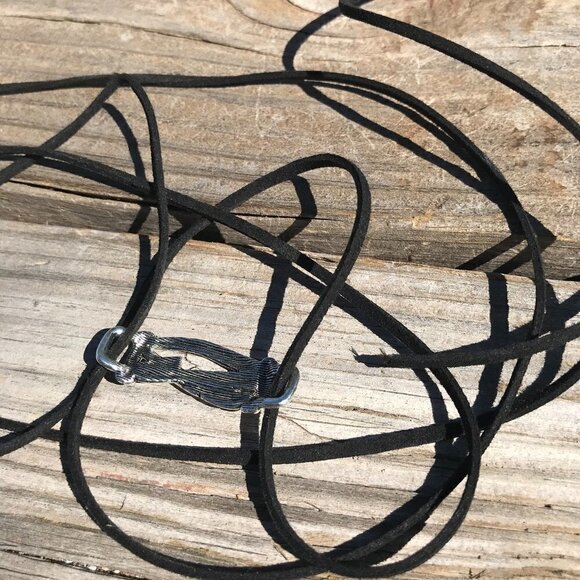 Tie Wrap Love Knot Silver Bracelet Cuff Yoga Boho Biker - Picture 8 of 8